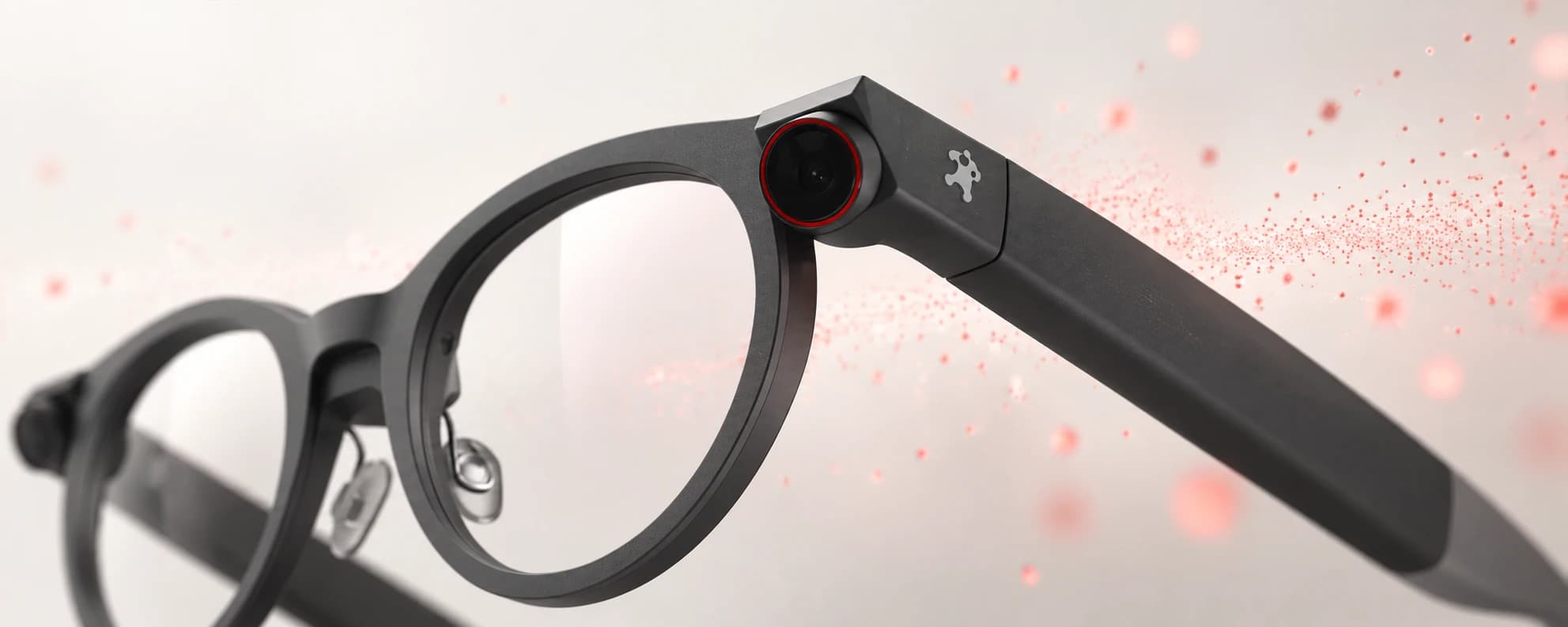 Product-led concept highlighting the glasses' outer camera module