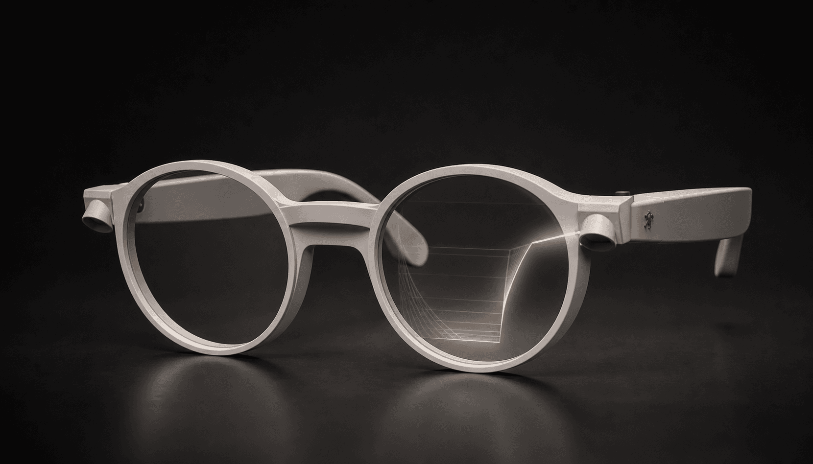 A visualization of light travelling through the Ororrin waveguide lens